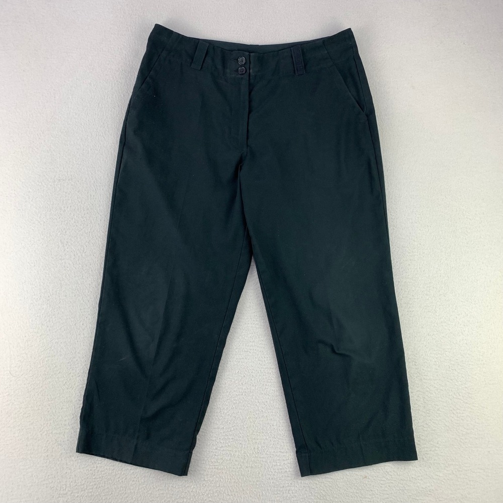 Nike Golf Pants‎ Womens 6 Black Athletic Cropped Performance Wide-Leg Chinos
